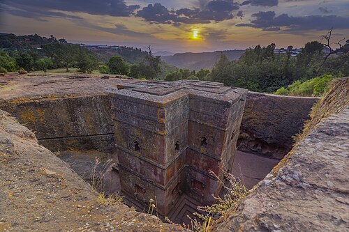 Sunset at Bete Giyorgis